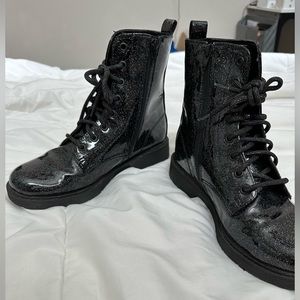 Wonder Nation. Kids. Black glitter boots. Gently used